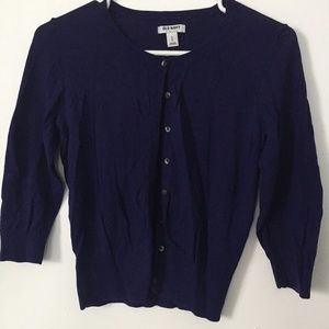 Old Navy 3/4" Sleeve Blue Cardigan